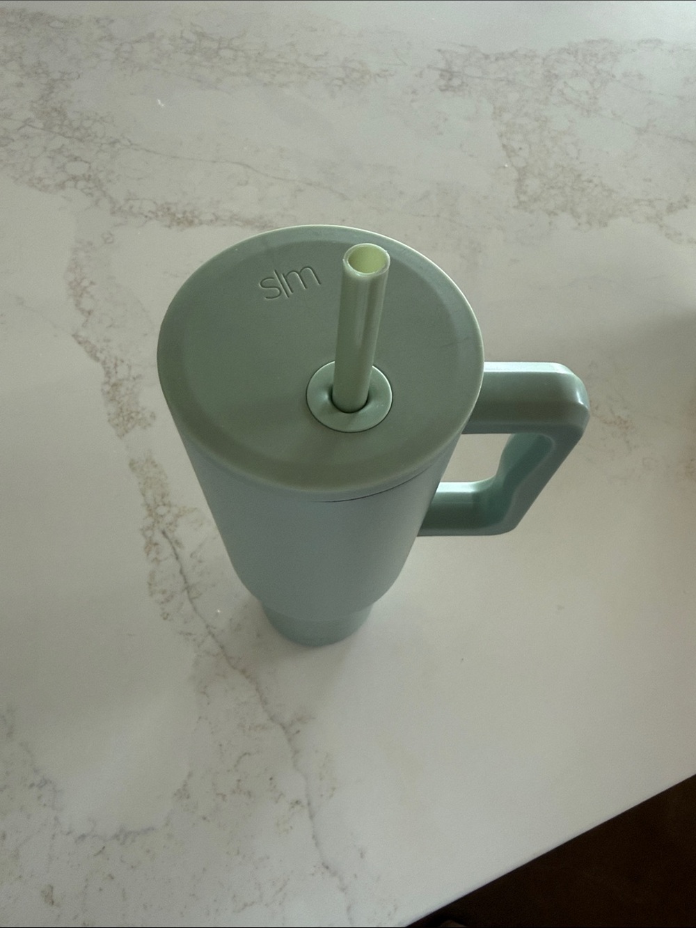 S'well Mint Green Insulated Travel Mug with Handle and Straw